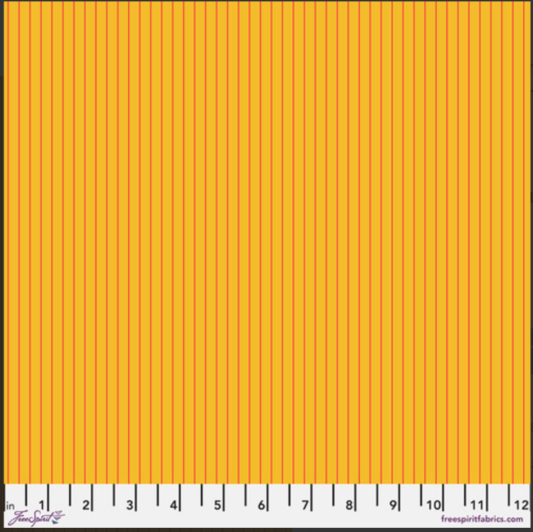 Tula Pink Tiny Stripes - Sunrise by Free Spirit