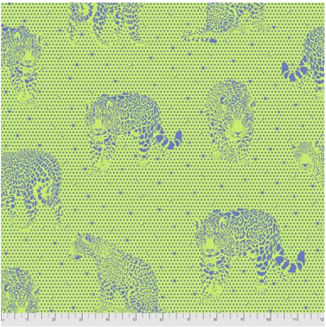 Tula Pink Daydreamer - Lil Jaguars - Kiwi - Free Spirit