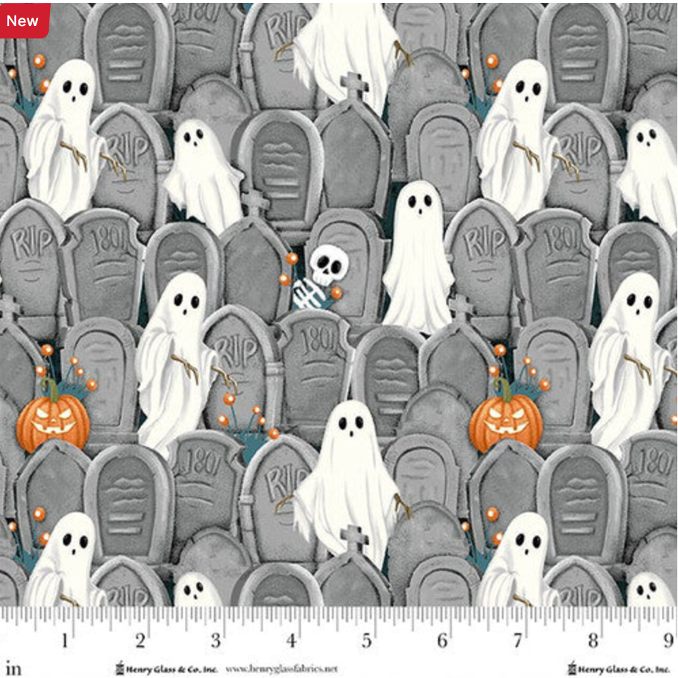 Ghosts in the Graveyard - Glow Gray Graveyard Ghosts 2023G 90 by Henry Glass & Co.