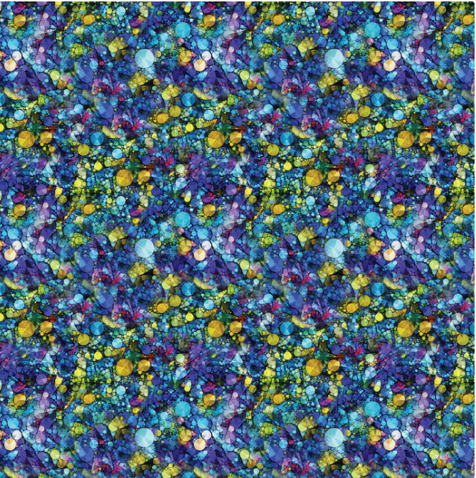 Cat Artistry - Sparkle Blue/Multi 16738-53 by Benartex