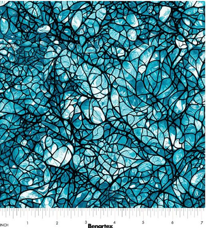 Cat Artistry - Glassine Turquoise 16736-84 by Benartex