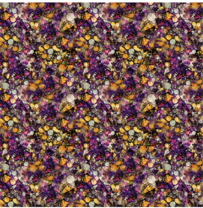 Cat Artistry - Sparkle Purple/Multi 16738-63 by Benartex