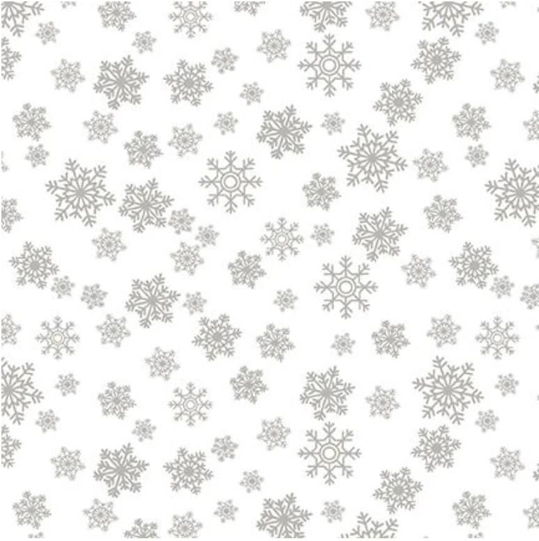 Quilters Flour - White on White Snowflakes 9942001W by Henry Glass & Co.