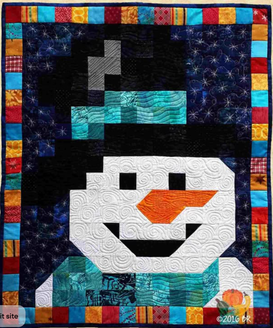 January Snowman Wall Hanging Pattern by Beatrice Rieske for Pumpkin Patch Patterns