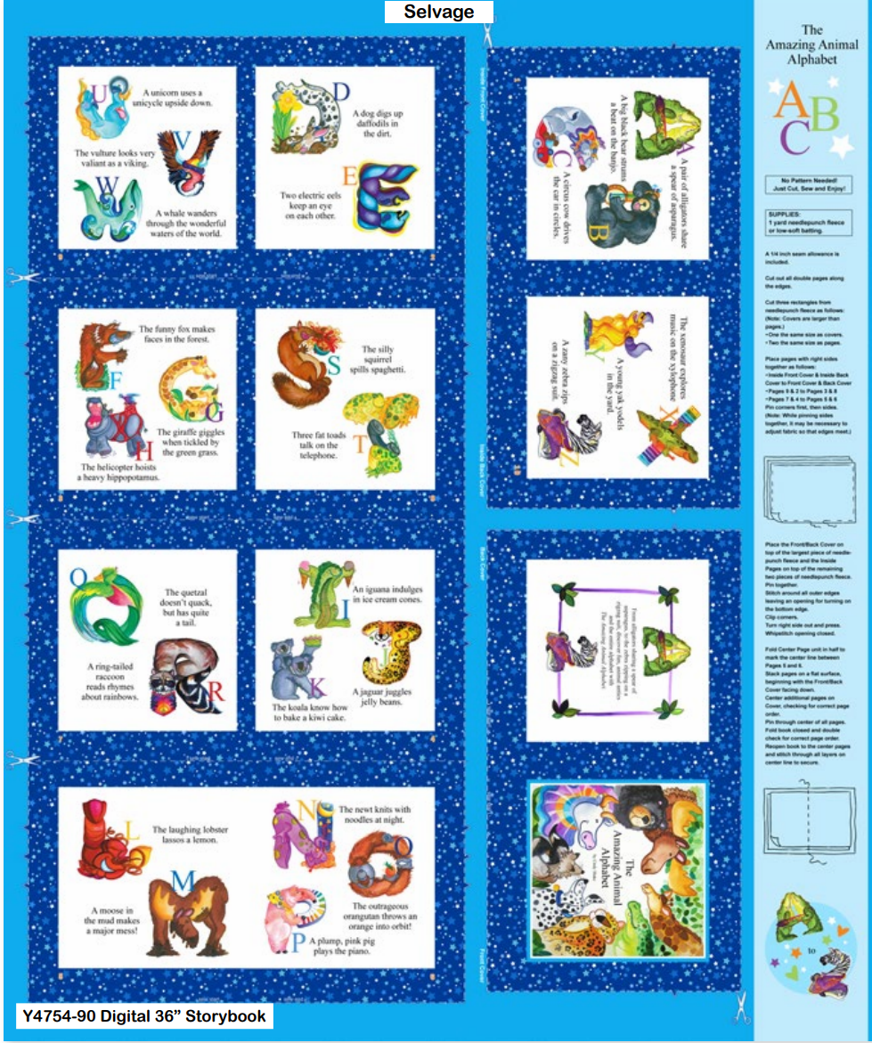Amazing Alphabet Book Panel by Clothworks (AAA)