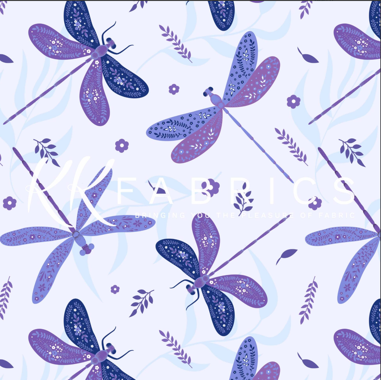 Twiglight Wings - Florals Purple Twilight Wings 5075-07 by Melvale Design Studio for KK Fabrics