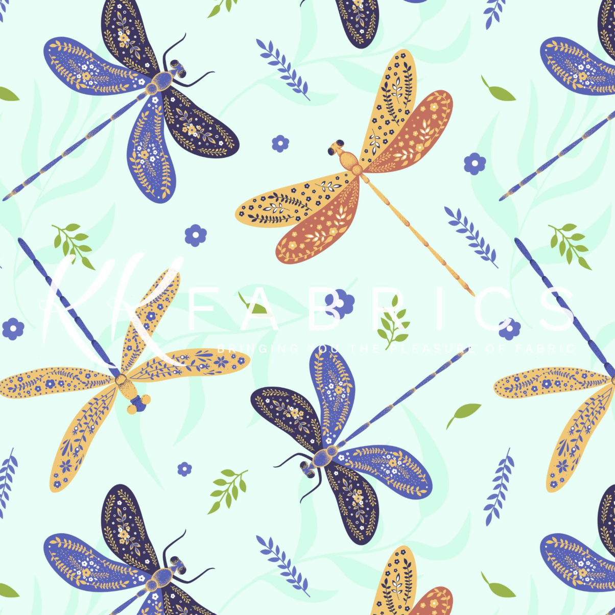 Twiglight Wings - Florals Green Twilight 5075-06 by Melvale Design Studio for KK Fabrics