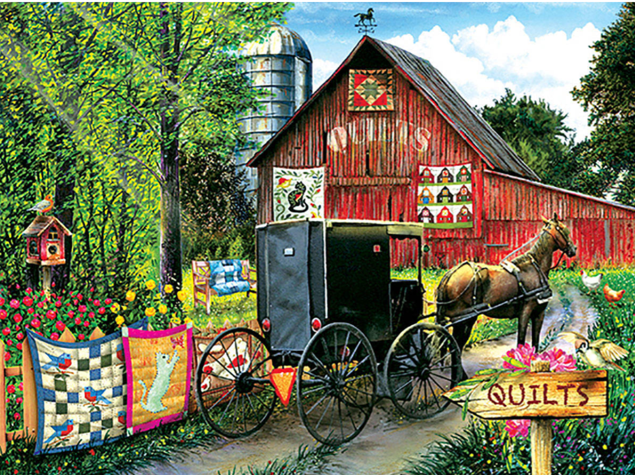 Puzzles - Amish Quilt Sale 1000 Pc. Puzzle