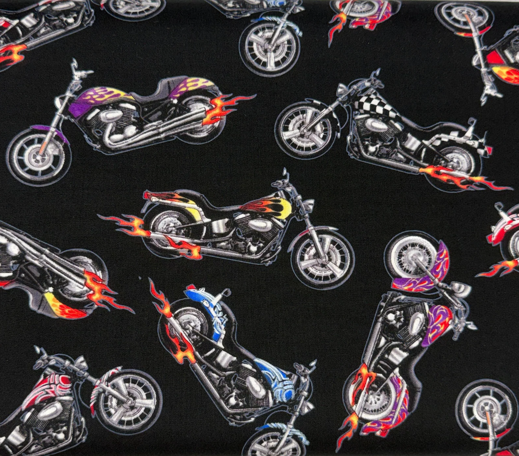 In Motion - Motorcycles 281 Black by Elizabeth's Studio