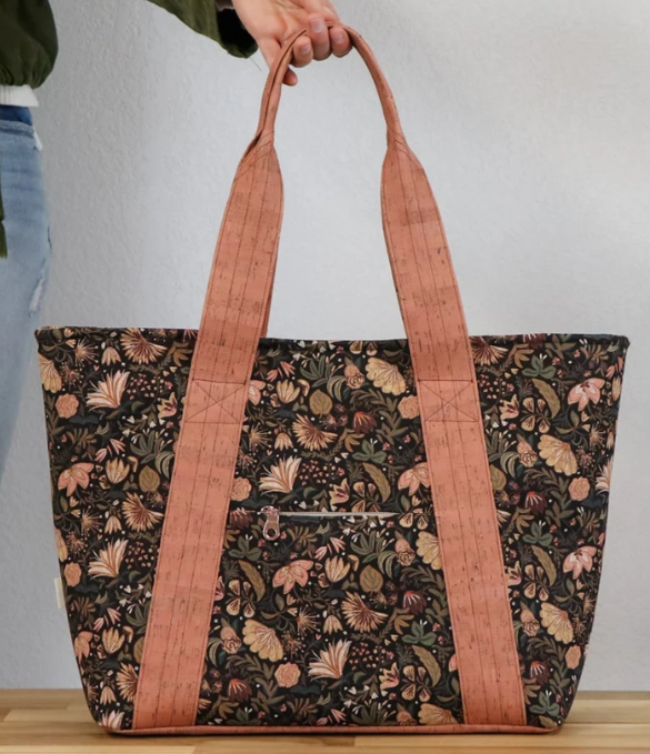 Sallie Tomato - High Quality Cork Fabric - Highland Blooms 18" x 25"