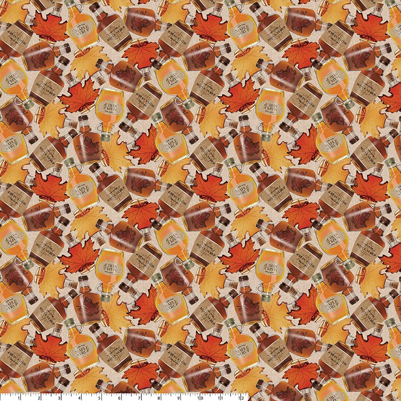 All New England Shop Hop Fabric 2026 - Syrup 55474D-1 by Whistler Studios