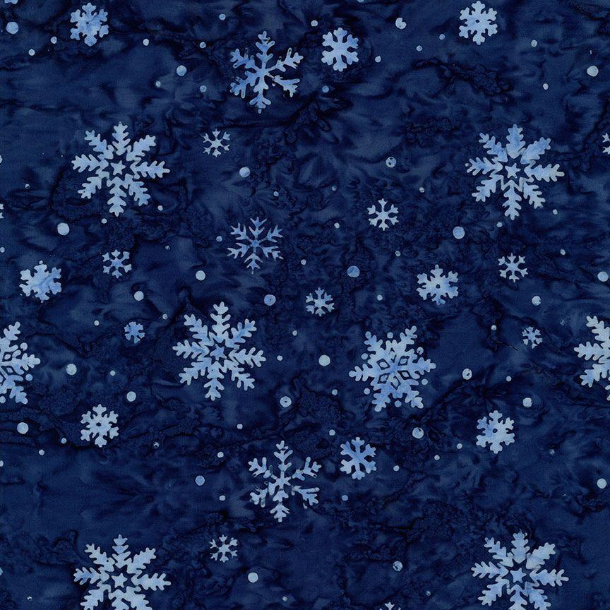 Tonga Frost Batik - Solstice Snowflakes - By Tonga Treats and Timeless Treasures