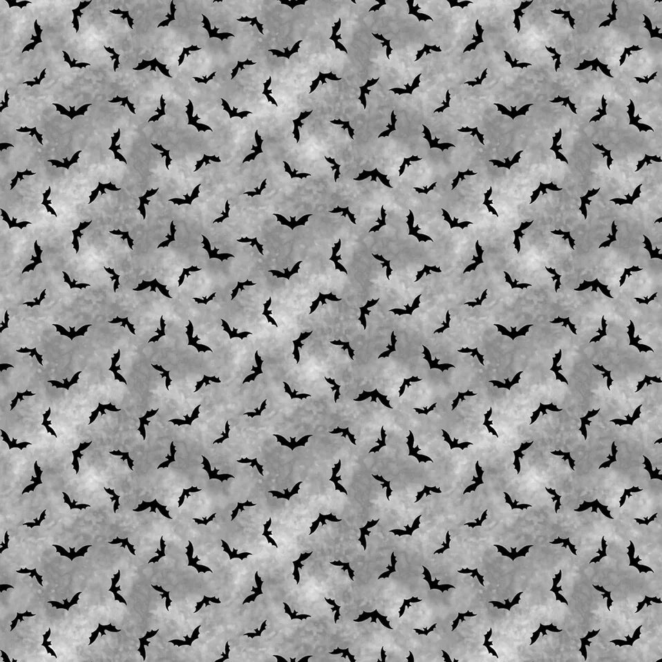 Trick or Treat - Bats All Folks MM-DCX10332-GRAY-D by Michael Miller