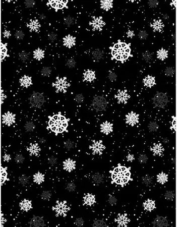 Medley in Red - Black/White Snowflakes by Wilmington Prints