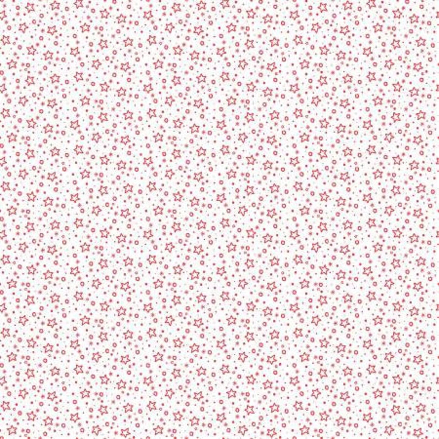 Redwork Christmas 838 Cream Stars by Mandy Shaw for Henry Glass & Co.