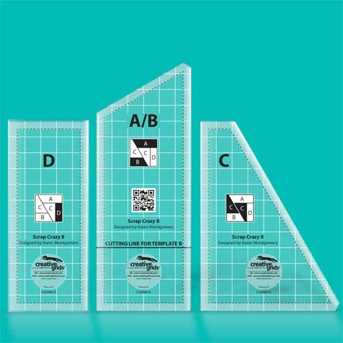 Creative Grids - Non-Slip Scrap Crazy 8" Templates