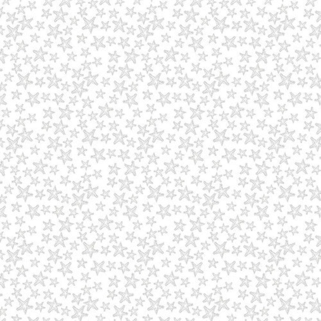 White on White - Stars by Studio E Fabrics