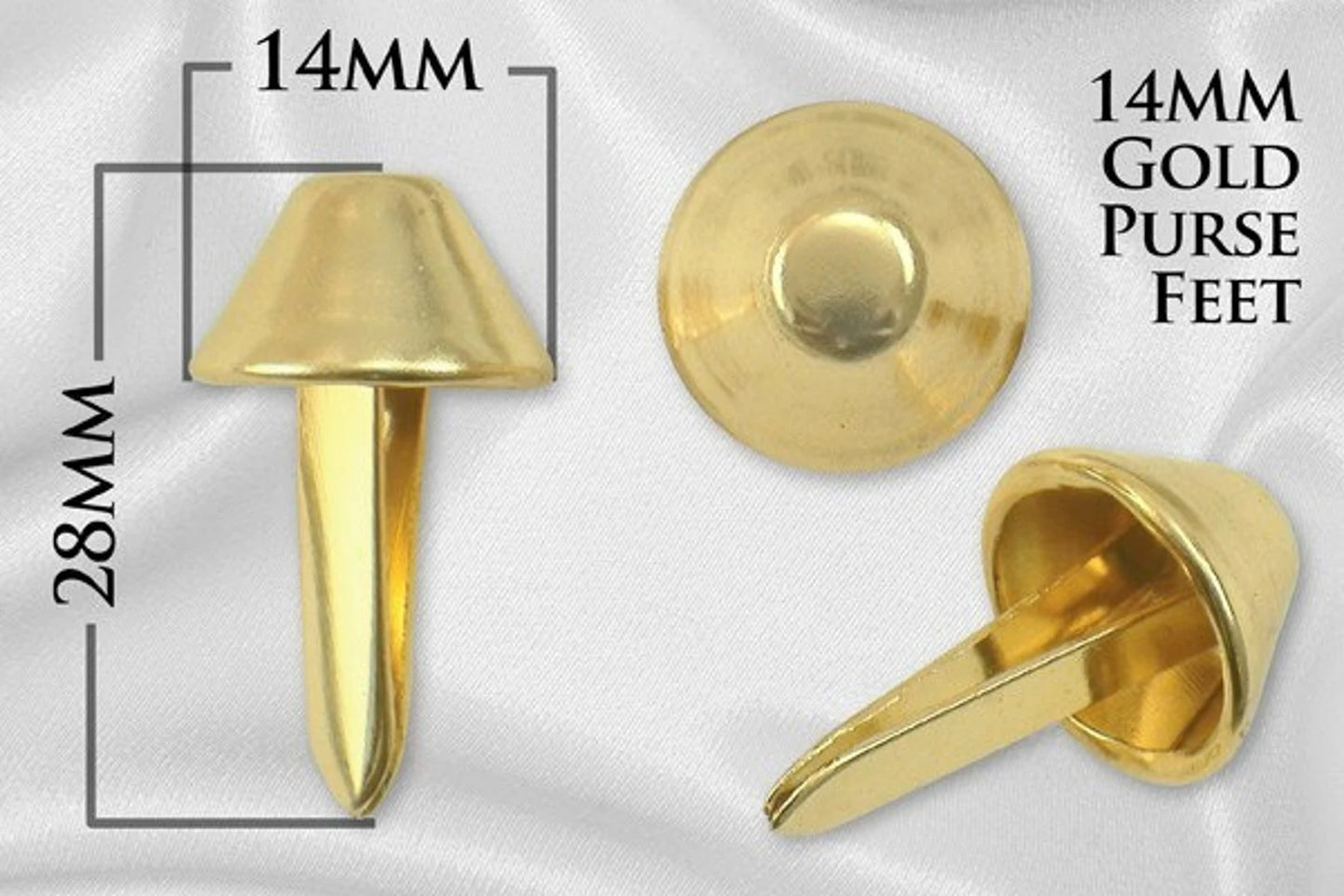 Sallie Tomato - 1/2" Bag Feet Gold Set of 4