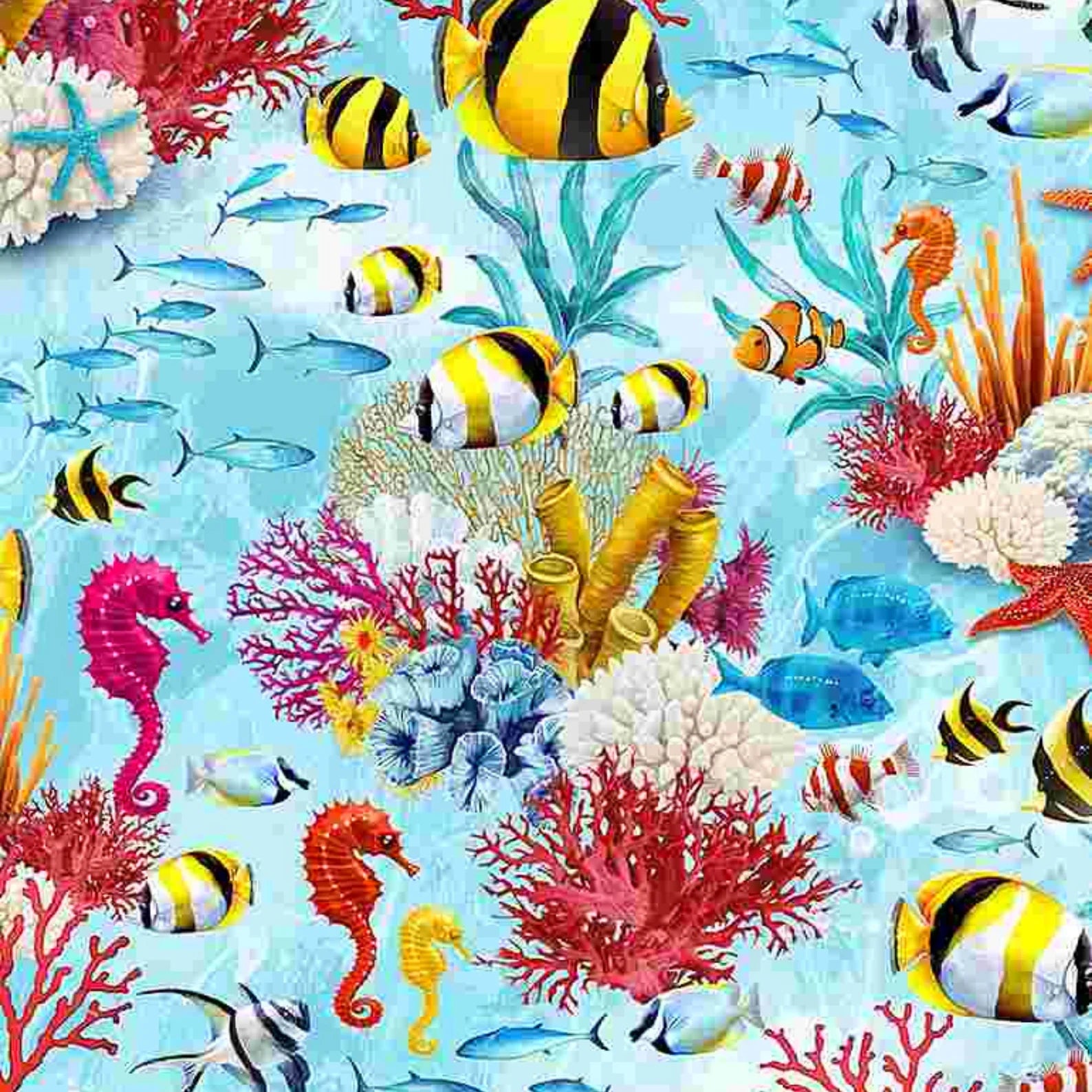 Under the Sea - Multi by Timeless Treasures – Paradise Quilting 