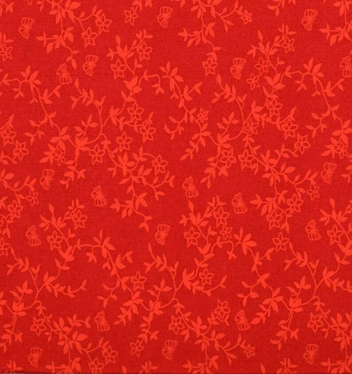 Red Butterflies Tone on Tone 112-26074 - by Fabri-quilt, Inc