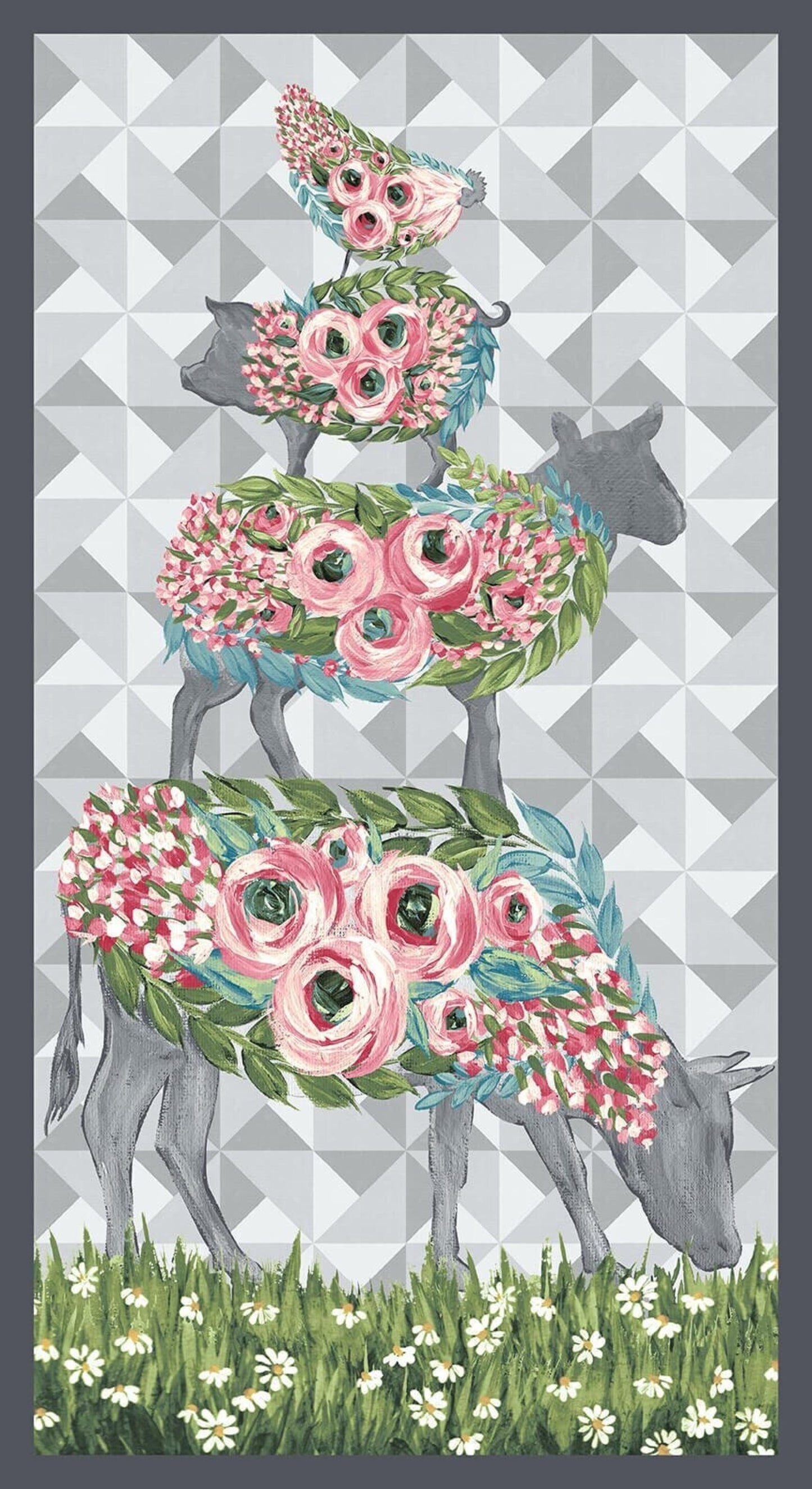French Hill Farms Panel by Michelle Norman for Blank Quilting - 101