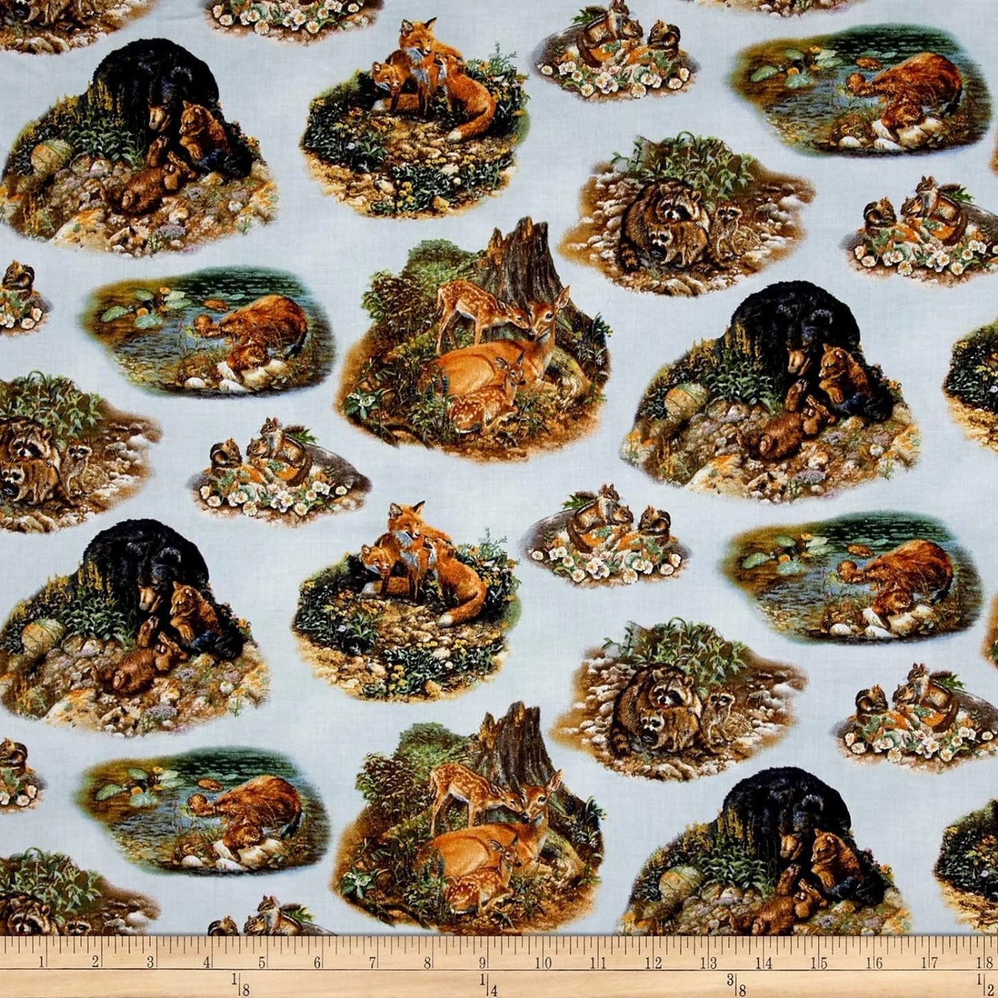 Woodland Families - 9101Blue by Elizabeth's Studio