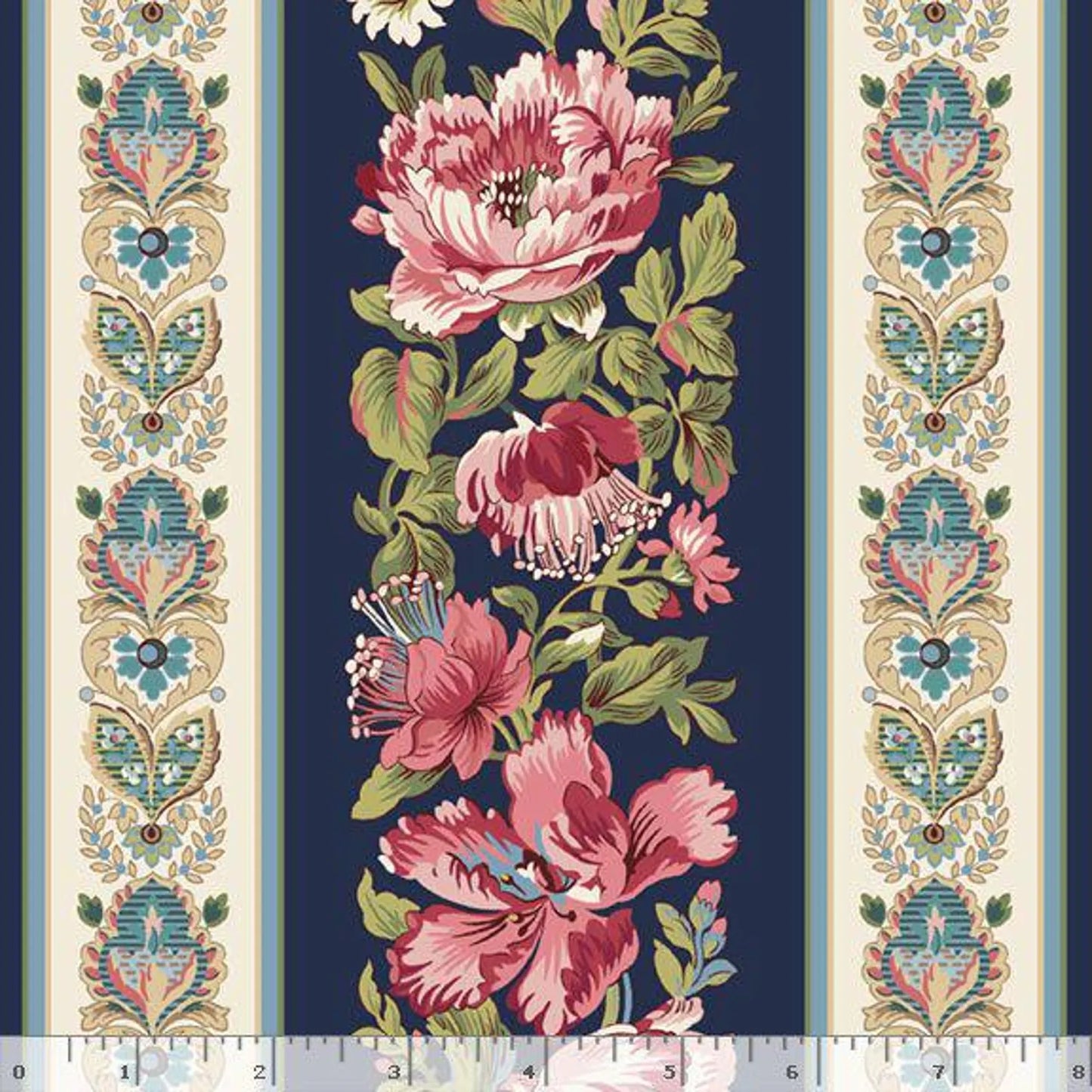 Midnight Meadow - Smithsonian Institution R650841 Navy by Marcus Fabrics