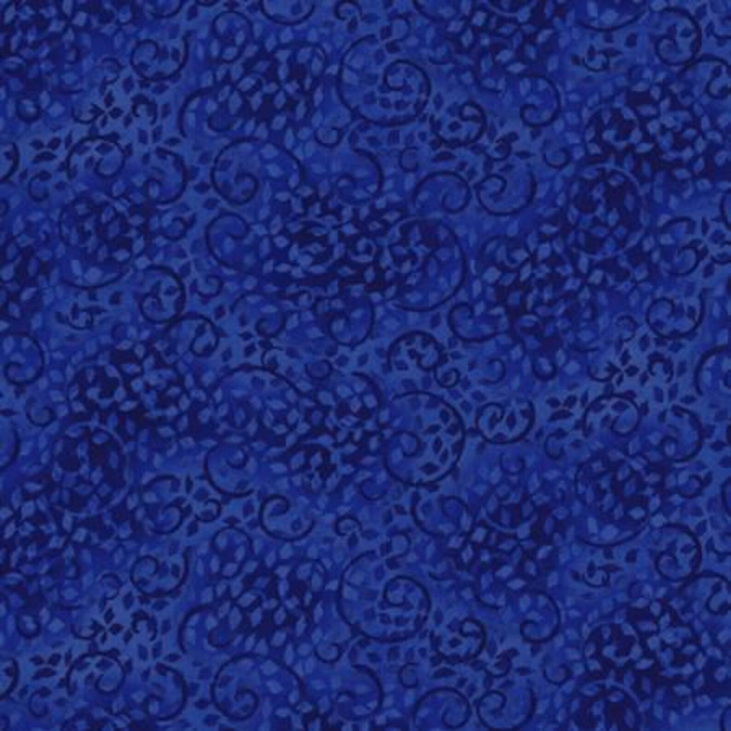Essentials - Leafy Scroll Royal Navy 26035-446 by Wilmington Prints