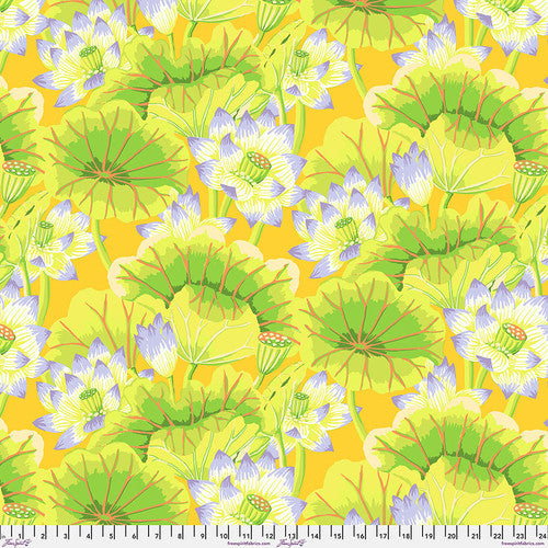 Kaffe Fassett Classics - Lake Blossoms - Yellow - Free Spirit