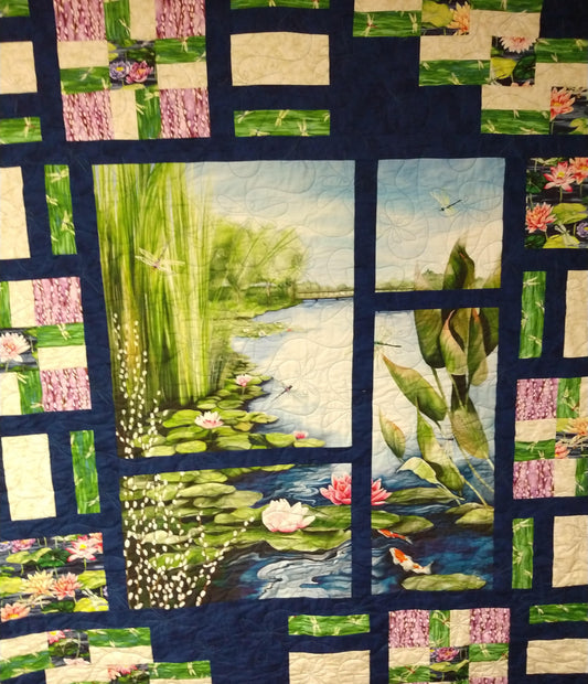 Panel Encore Quilt Featuring Dragonfly Days by ClothworksIn