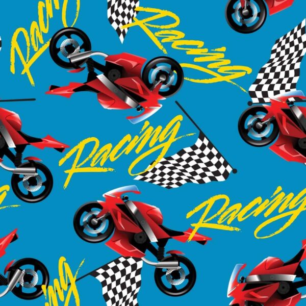 Racing Motorcycles - Turquoise by MDG Digital