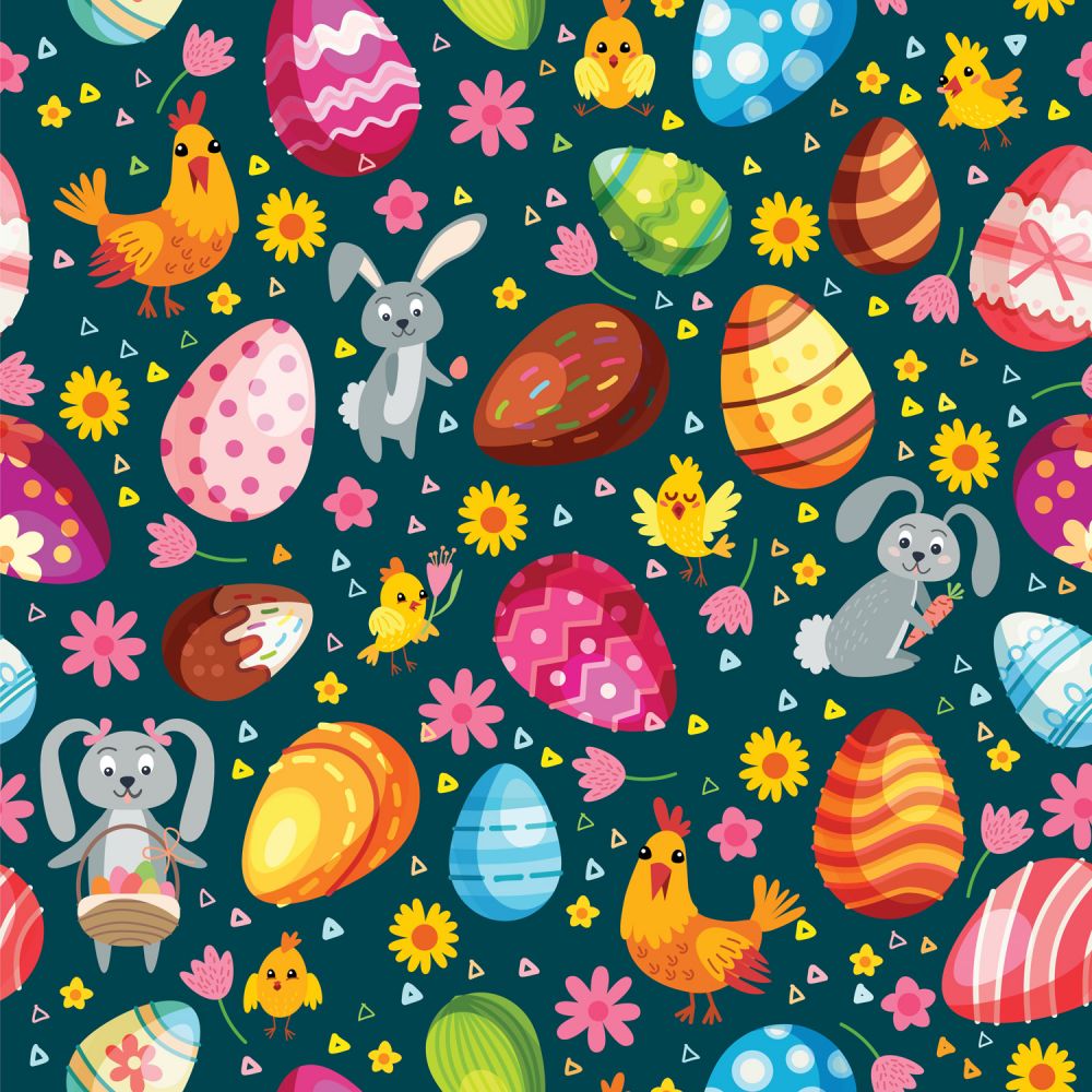 Easter Bunny-Egg Fabric by MDG
