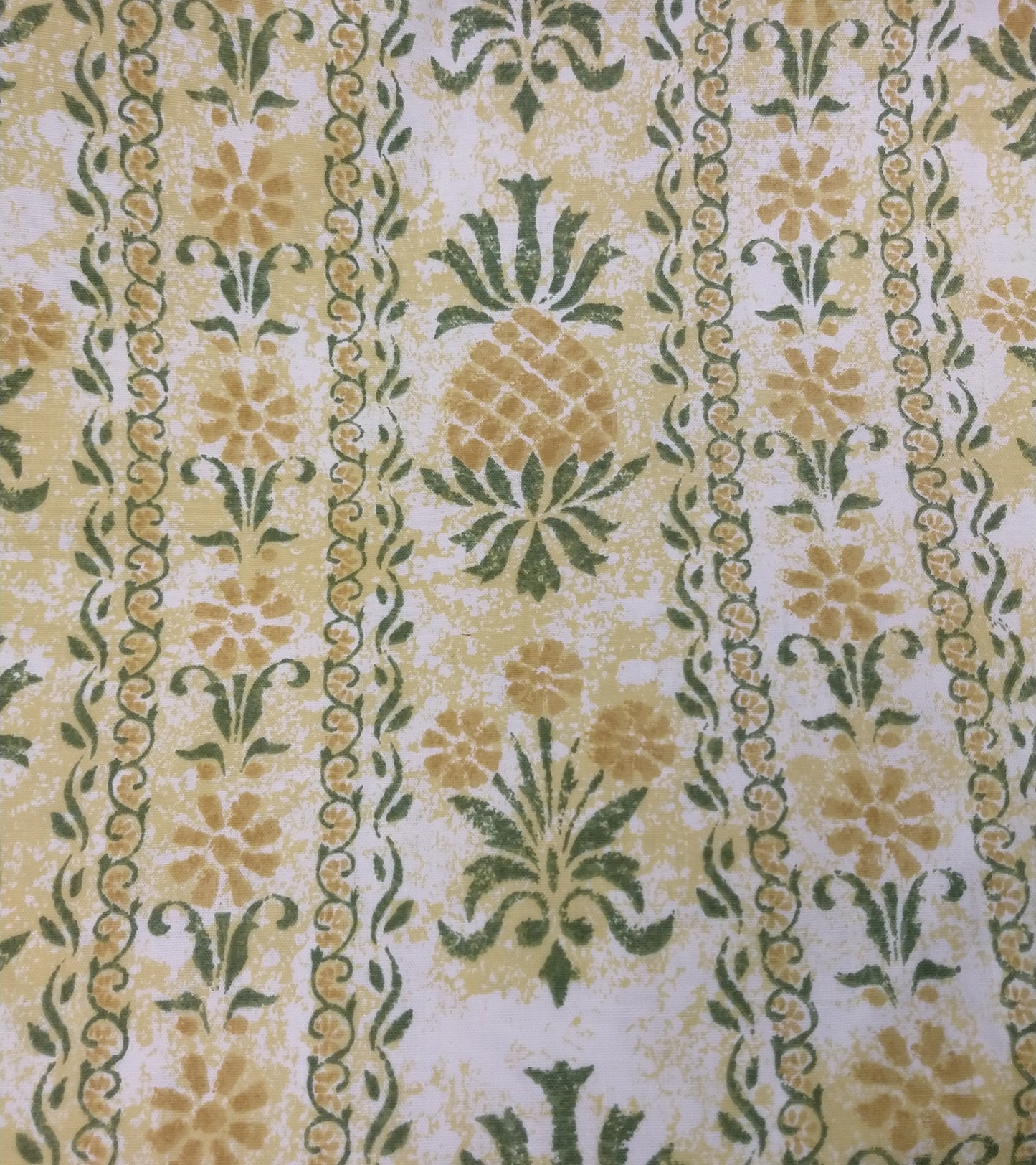 Pineapple-Floral Canvas Material 100% Cotton (A)