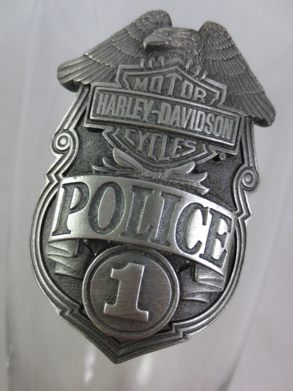 Harley-Davidson Pewter Police Badge Pilsner Tall Beer Glass