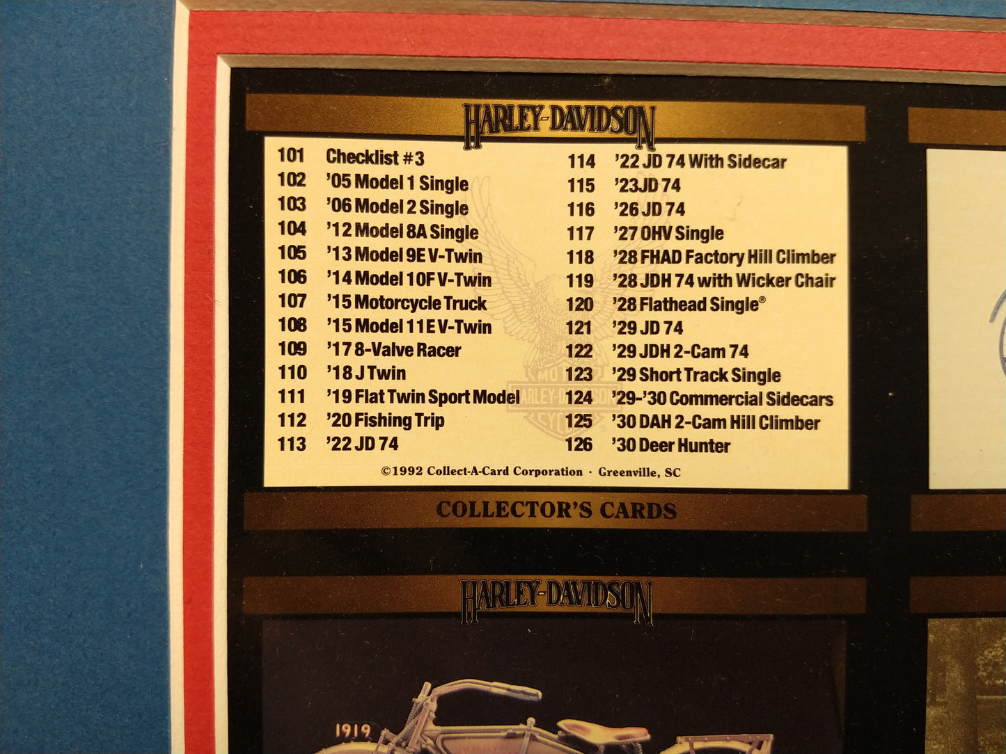 1992 Harley-Davidson Series 2 Uncut 100 Card Sheet Set