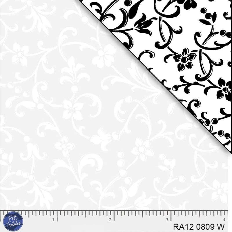Ramblings 12 - RA12 0809W White on White by P&B Textiles