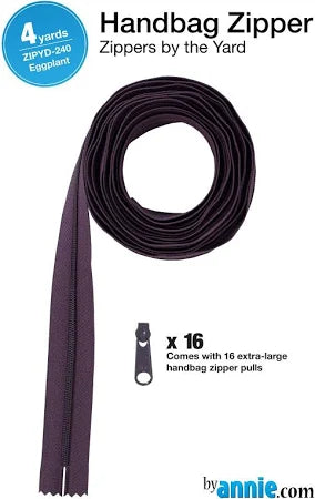 Zippers by the Yard by Annie Eggplant 240