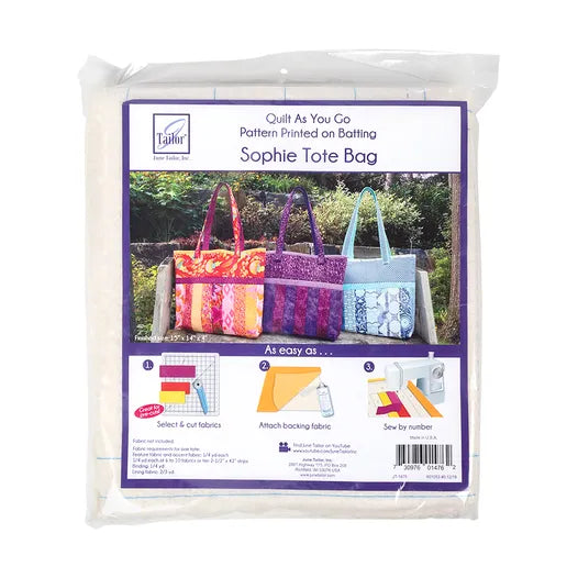 Quilt As You Go - Sophie Tote Bag Preprinted Batting Kit