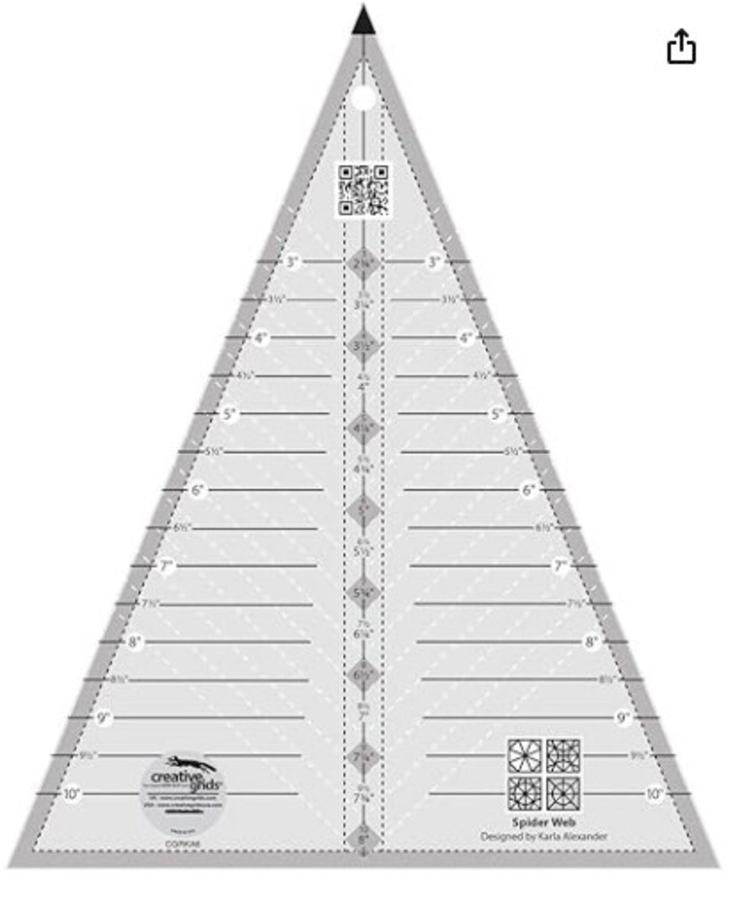 Creative Grids - Non-Slip Spider Web Ruler CGRKA6