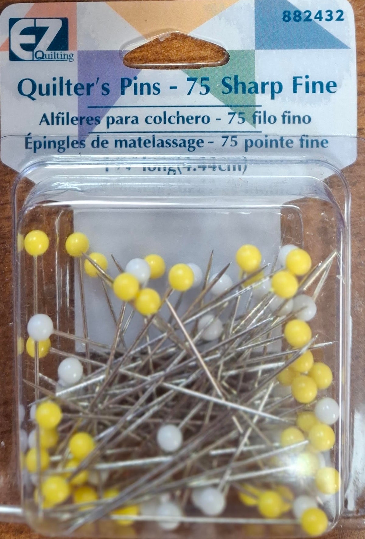 Quilters Pins - Sharp Fine Pins 1.75 Long - Pkg of 75