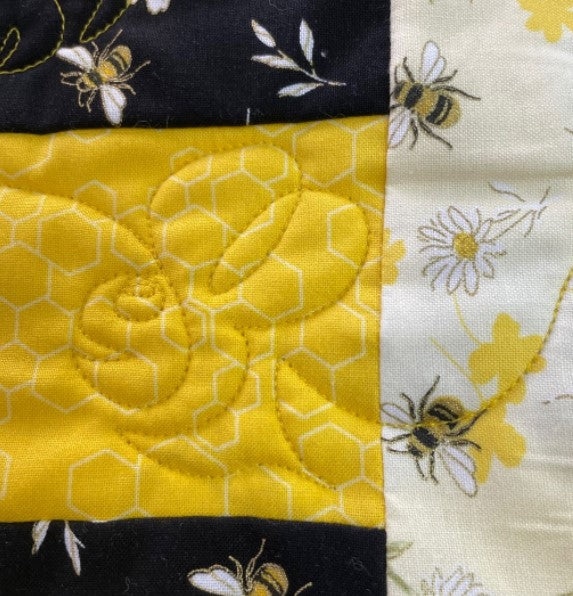 Bee Fabric Quilt-Freedom Pattern with Busy Bee Quilting