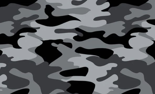 Camo - Grey - Nobody Fights Alone by Riley Blake