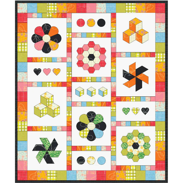A Little Of This, A Little Of That: English Paper Piecing Pattern + Paper Pieces