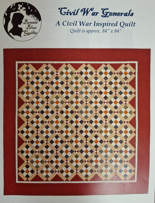 Civil War Generals - A Civil War Inspired Quilt Pattern BBQ038 by Bonnie Blue Quilts