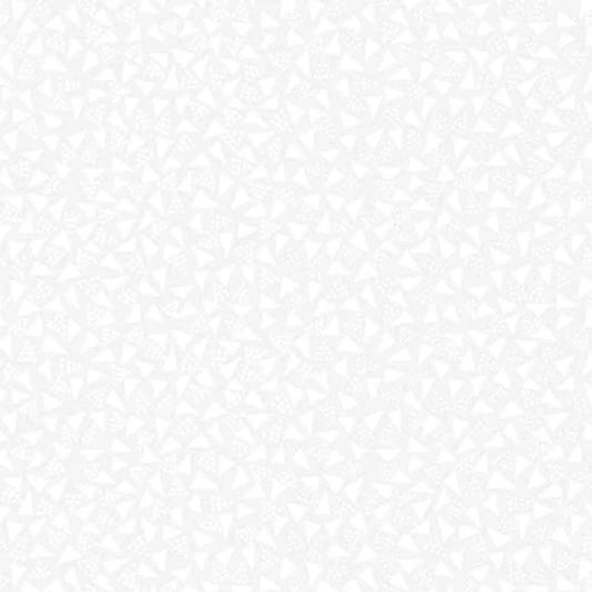 Ramblings 11 - Tossed Triangles White on White RA11-781-W by P & B Textiles