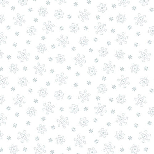 Quilter's Flour V White on White Small Snowflakes by Henry Glass Fabrics