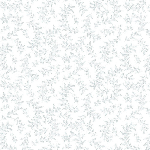 Quilter's Flour V White on White Swirly Bouquets by Henry Glass Fabrics