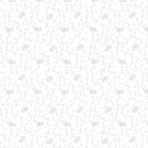 Quilter's Flour V White on White Lollypop Flowers by Henry Glass Fabrics