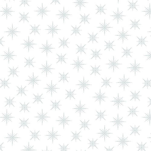 Quilter's Flour V White on White Dotted Stars by Henry Glass Fabrics