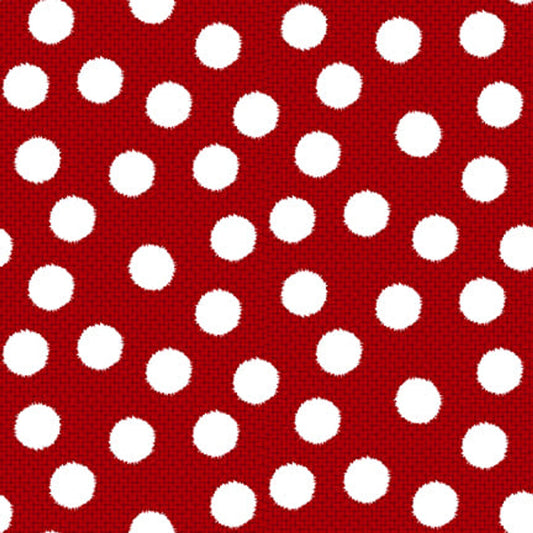 Snow Crew - Red/White Dots 1292-88 by Henry Glass & Co.